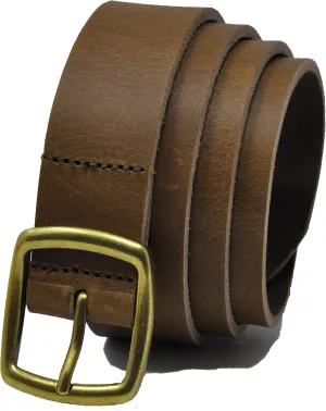 Ashford Ridge Made in England 34mm Full Hide Leather Belt with Brass Colour Full Buckle