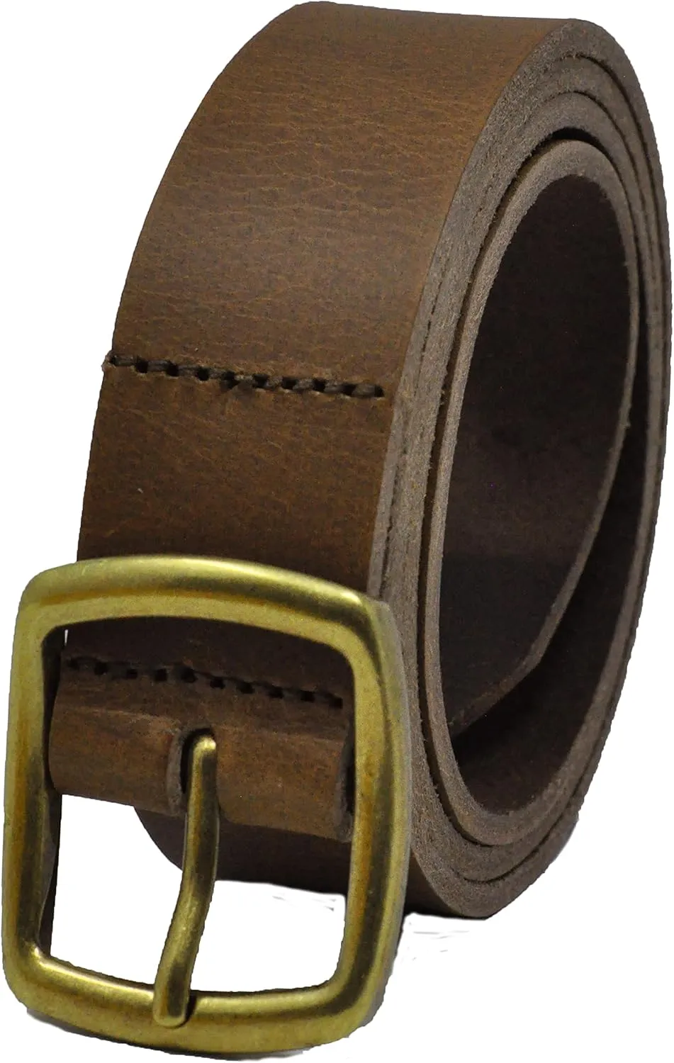 Ashford Ridge Made in England 34mm Full Hide Leather Belt with Brass Colour Full Buckle