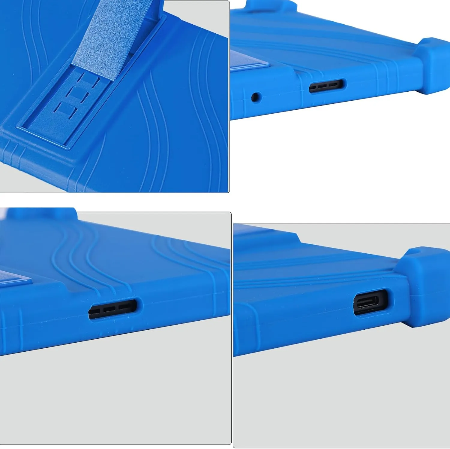 ATOOZ for Urao C107 Tablet Case 10.1 inch,Soft Silicone Kids Case for Urao 10.1 inch Tablet 2025 with Stand (Blue)