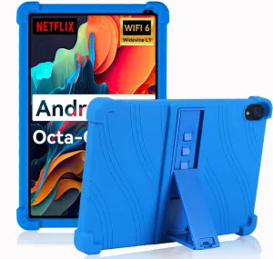 ATOOZ for Urao C107 Tablet Case 10.1 inch,Soft Silicone Kids Case for Urao 10.1 inch Tablet 2025 with Stand (Blue)