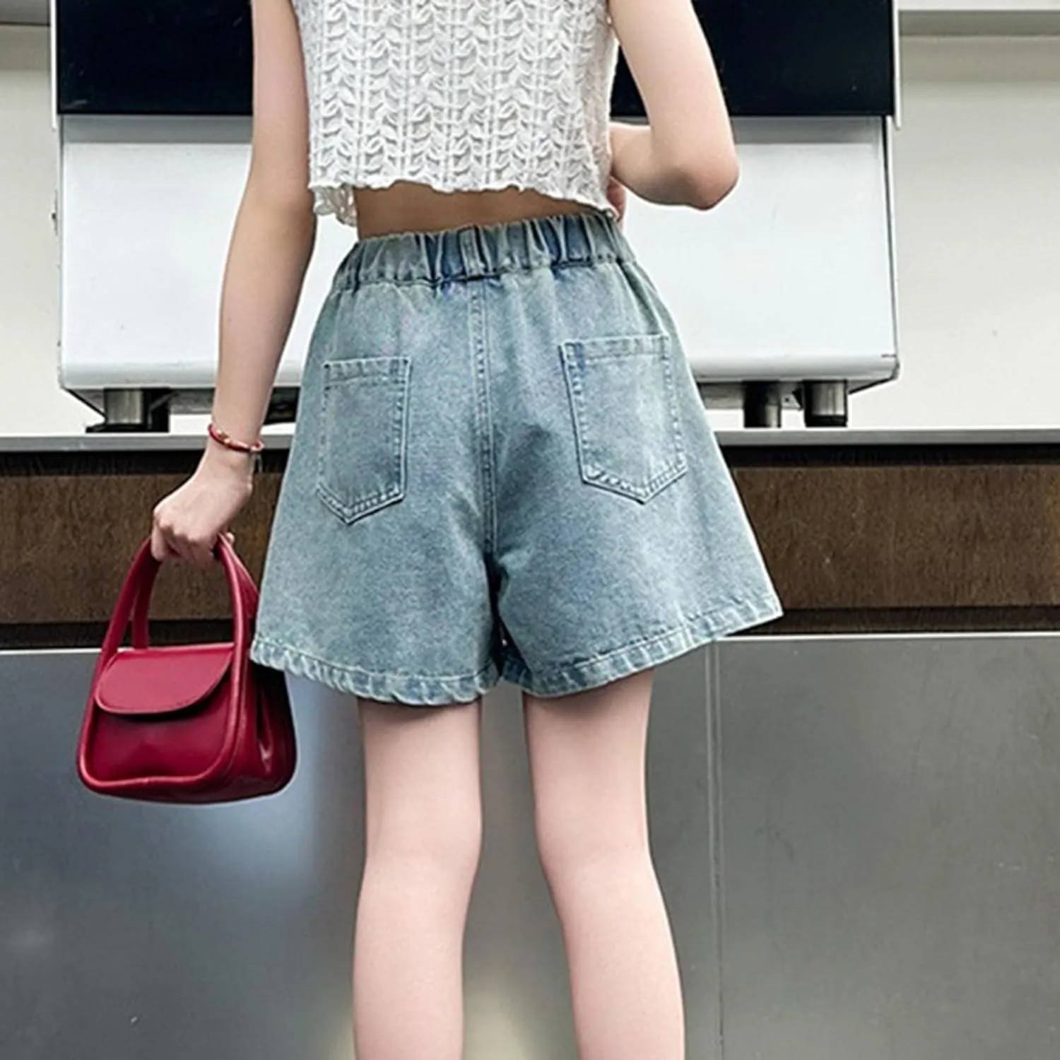 Baby Shorts Infant Shorts Summer Clothes Girls Tassel Pearl Denim Ripped Denim Short Jeans Fashion Outwear Girls Pants