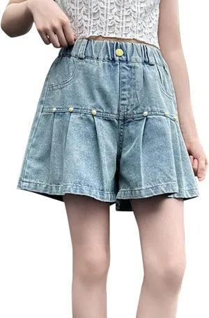 Baby Shorts Infant Shorts Summer Clothes Girls Tassel Pearl Denim Ripped Denim Short Jeans Fashion Outwear Girls Pants