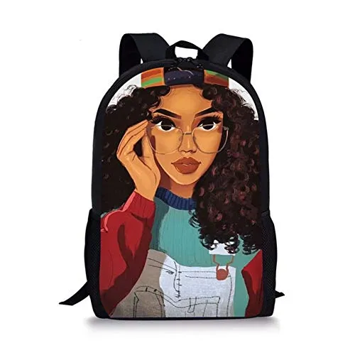 Backpacks Afrikan Girls Hairstyle Printed