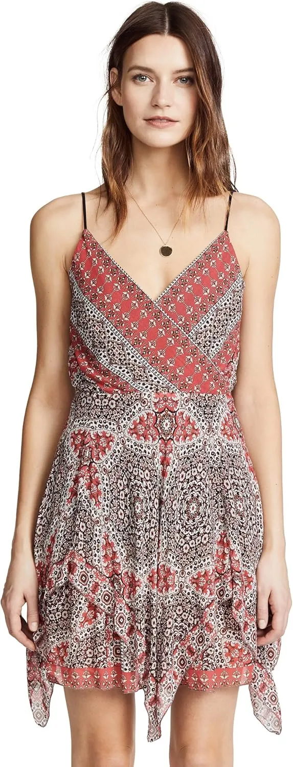Bailey 44 Women's Bandana Spaghetti Strap Mini Dress, red/Multi, XS