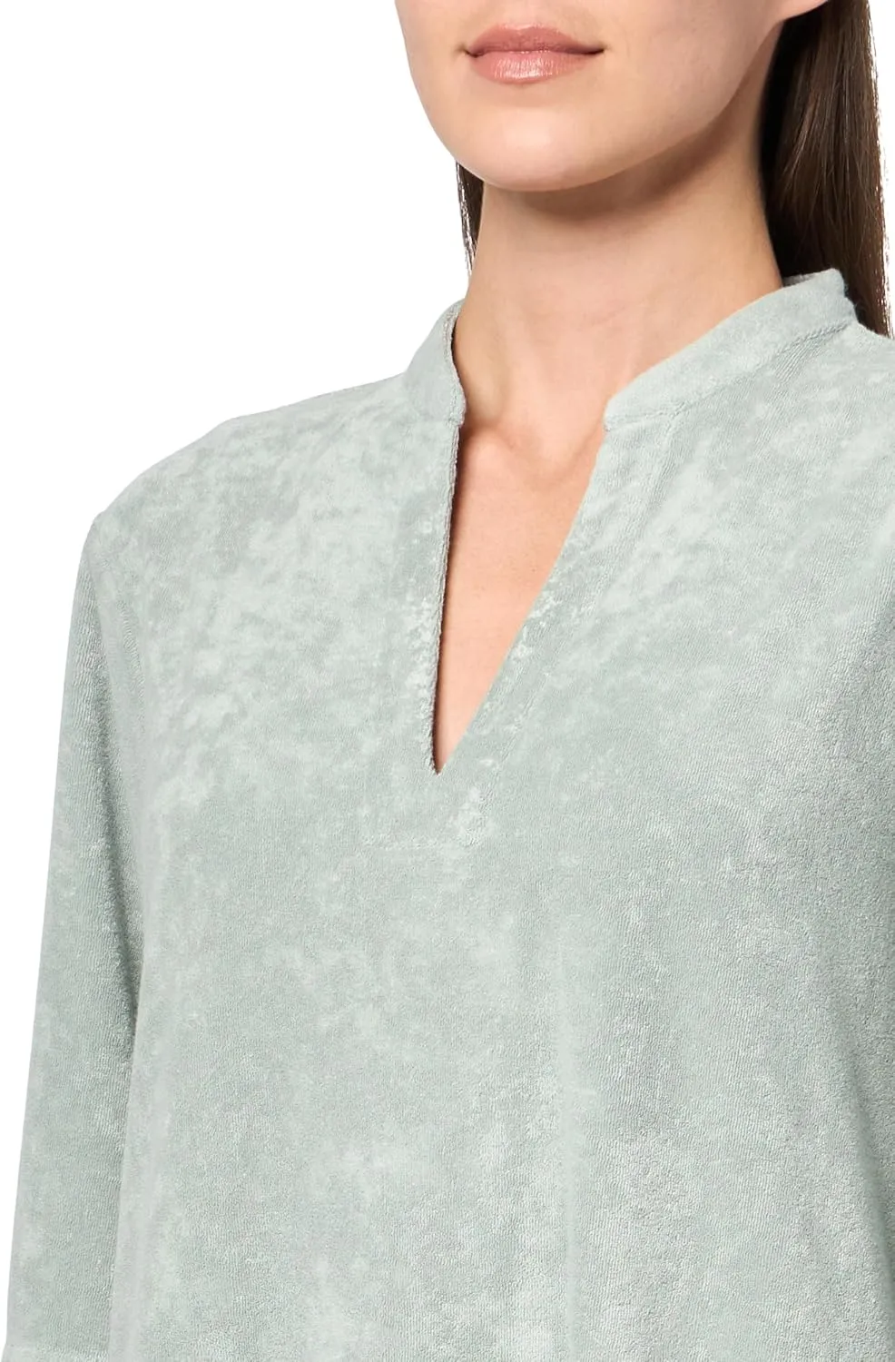 Barefoot Dreams womens Cozyterry Placket Caftan