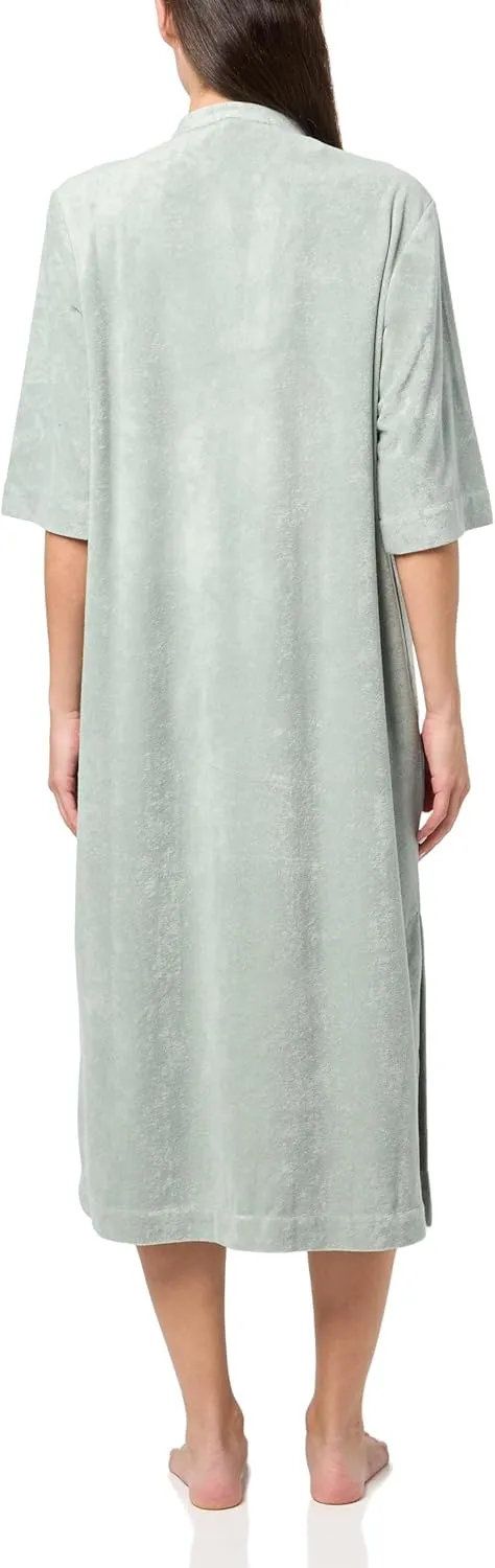Barefoot Dreams womens Cozyterry Placket Caftan
