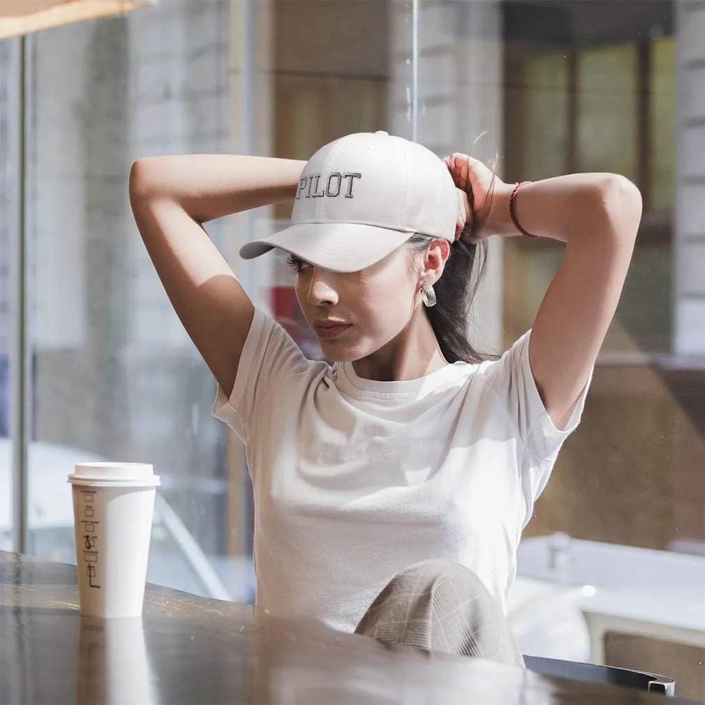 Baseball Cap Silver Letters Pilot Embroidery Military Hats for Men & Women