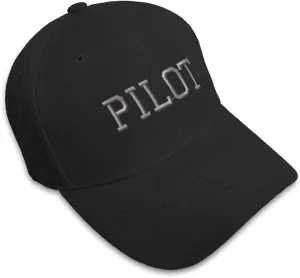 Baseball Cap Silver Letters Pilot Embroidery Military Hats for Men & Women