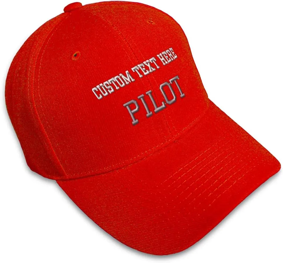 Baseball Cap Silver Letters Pilot Embroidery Military Hats for Men & Women