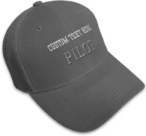 Baseball Cap Silver Letters Pilot Embroidery Military Hats for Men & Women