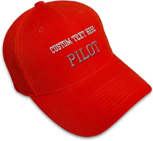 Baseball Cap Silver Letters Pilot Embroidery Military Hats for Men & Women