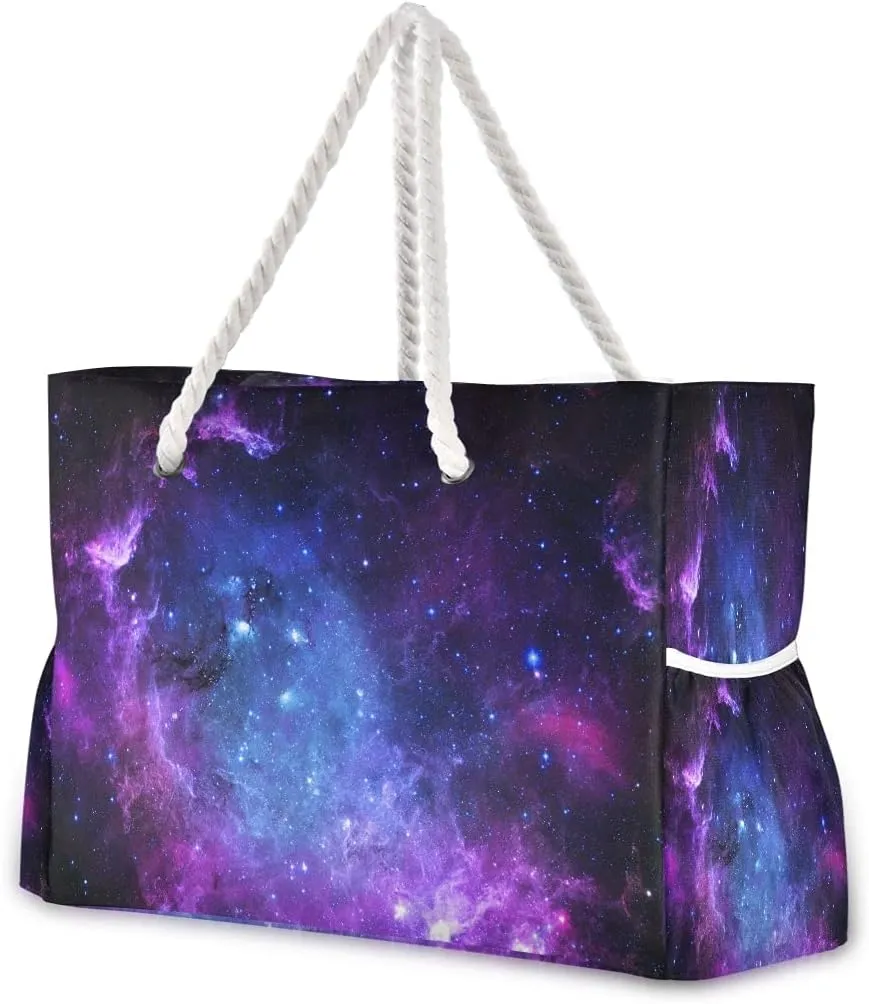 Beach Bag Large Travel Tote Bag Starfish Seashell On Beach Shoulder Bag luggage bag for Gym Travel Sport