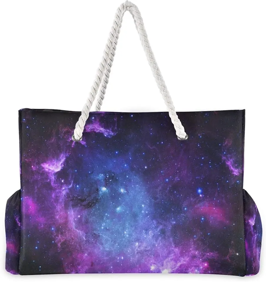 Beach Bag Large Travel Tote Bag Starfish Seashell On Beach Shoulder Bag luggage bag for Gym Travel Sport