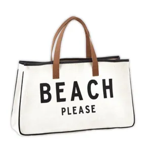 Beach Please Canvas Tote