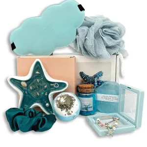 Beach Themed Gifts For Women With Summer Bracelets Think Of You Gift Basket Blue Gifts Set For Women Get Well Gift Baskets