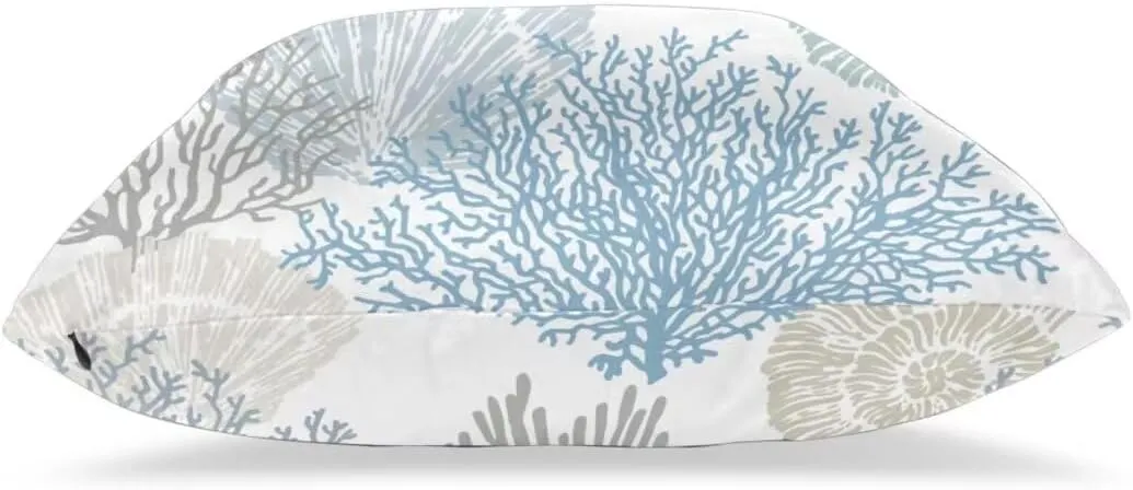 BETGINY Coastal Throw Pillow Cover 22 X 22 Inch Pack of 2, Summer Ocean Themed Pillow Covers Square Cushion Farmhouse Seashell Starfish Beach Pillow Cases for Bedroom Living Room