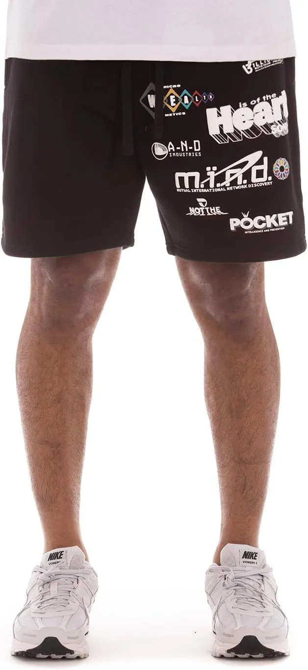 Billionaire Boys Club BB WHM Shorts with Screen-Printed Design - Elastic Waistband, Adjustable Drawstring