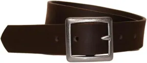 Bison Designs Full Grain Water Buffalo Leather 32mm Standard Leather Belt with Dull Silver Buckle