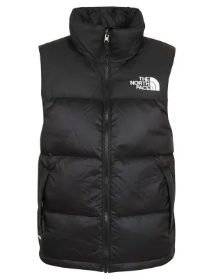 Black Block Print Vest