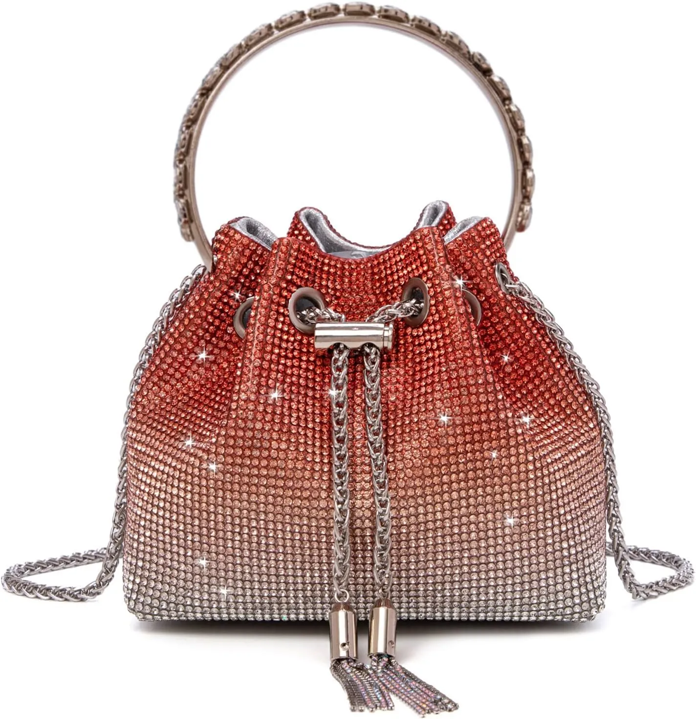 Bling Crystal Rhinestone Purse for Women Sparkly Clutch Handbag Crossbody Bag for Evening Wedding Party Prom