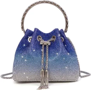 Bling Crystal Rhinestone Purse for Women Sparkly Clutch Handbag Crossbody Bag for Evening Wedding Party Prom