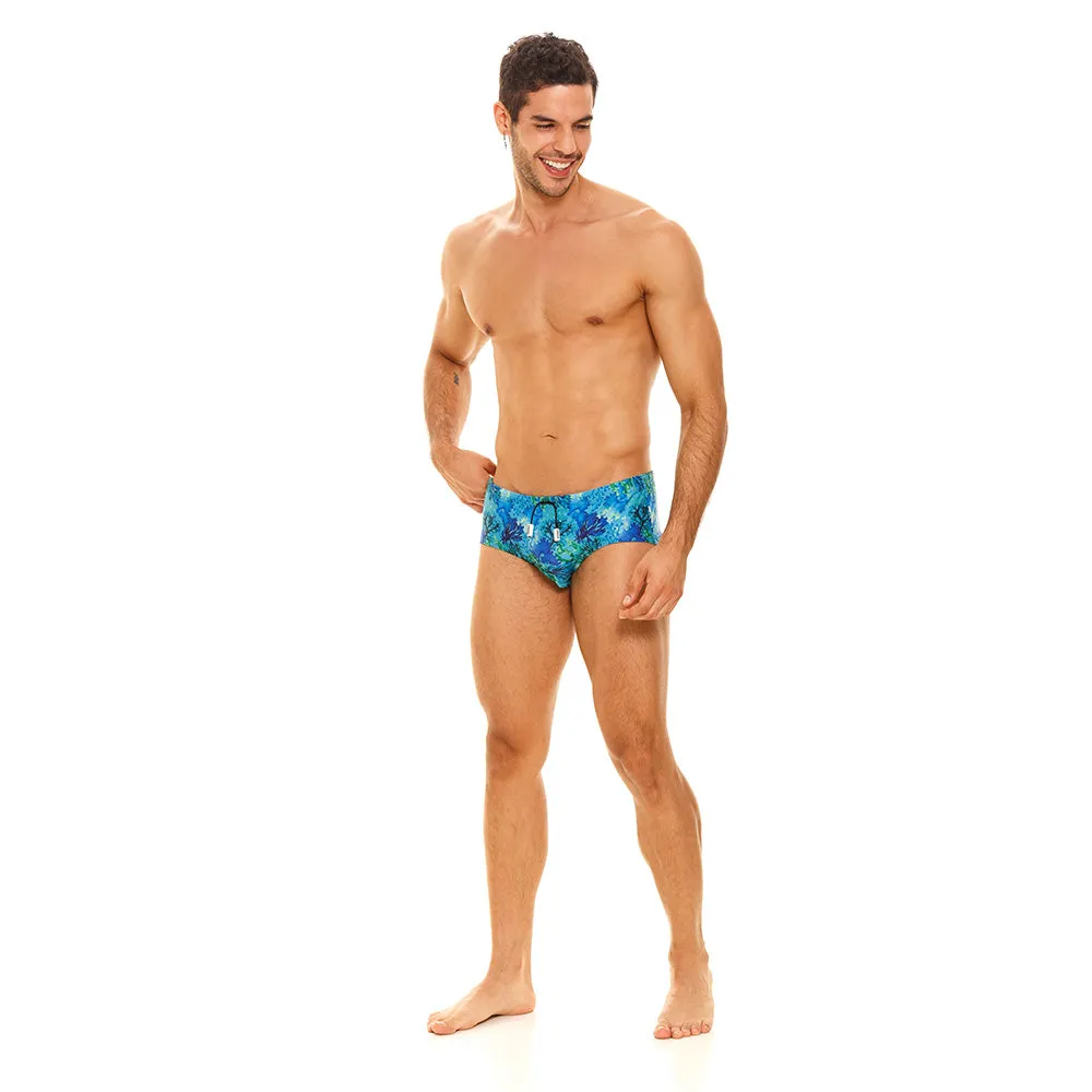 BLUE SEAWEED BEACH SWIMSUIT