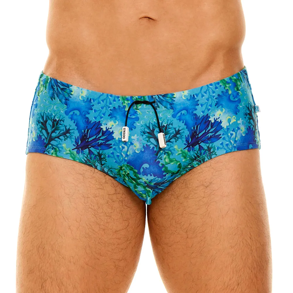 BLUE SEAWEED BEACH SWIMSUIT