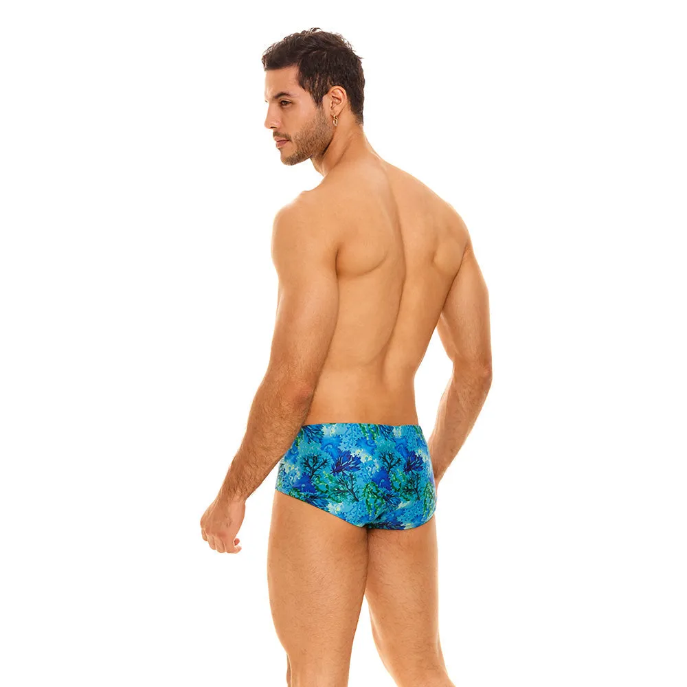BLUE SEAWEED BEACH SWIMSUIT