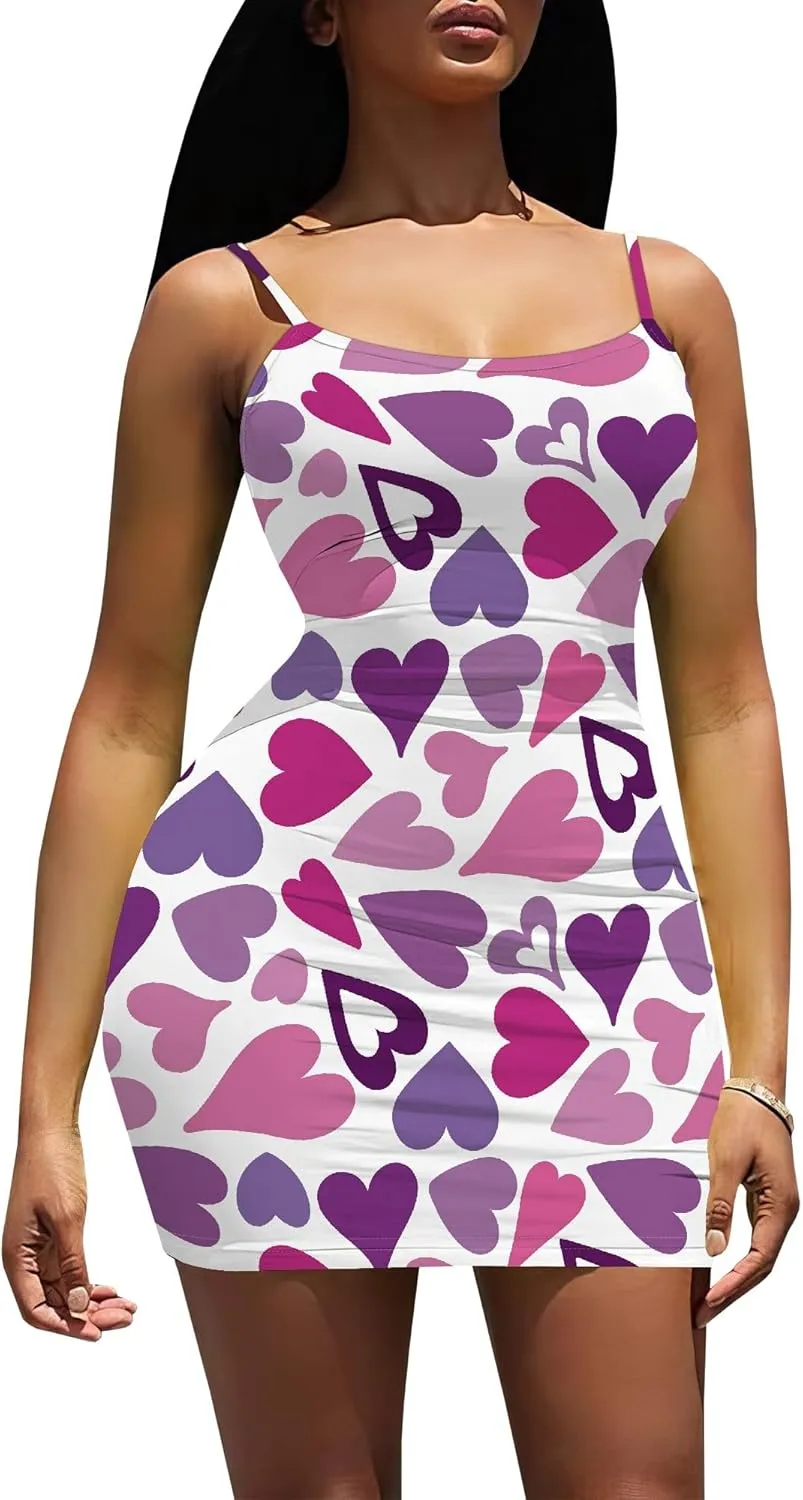 Bodycon Dresses for Women Summer Sundress Sleeveless Sexy Backless Spaghetti Strap A-Line Mini Beach Vacation Dress
