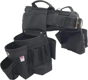 BOULDER BAG Professional Pro Framer MAX Combo with Comfort Back Support Tool Belt, Leather Belt Buckle, Heavy Duty, Black (Medium 28-32 Inches), Made in USA