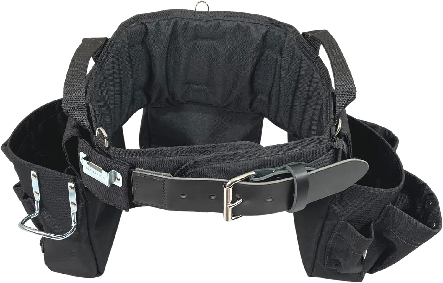 BOULDER BAG Ultimate Carpenter MAX Triple Combo with Comfort Back Support Tool Belt, Leather Belt Buckle, Heavy Duty Tool Bag, Black (3X-Large 49-56 Inches) | Made in USA