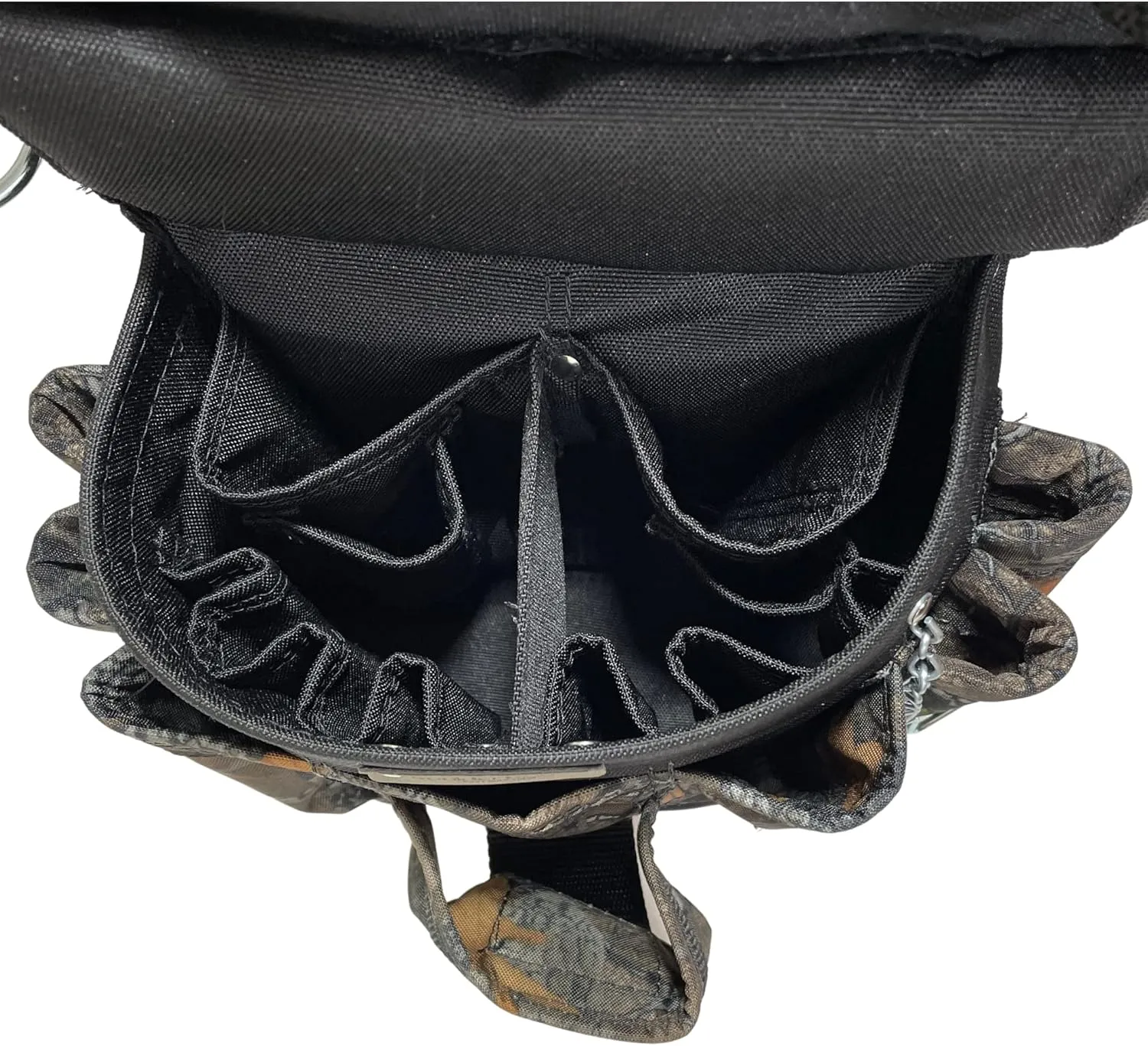 BOULDER BAG Ultimate Electrician's MAX Combo with Comfort Back Support Tool Belt, Leather Belt Buckle, Heavy Duty Tool Belt, Camo - Backwoods, (Small 24-27 Inch Waist), Made in USA