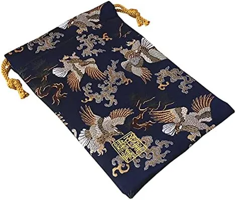 Brocade drawstring bag, lined with Nishijin brocade, 2, size M. (Konwashimatsu)