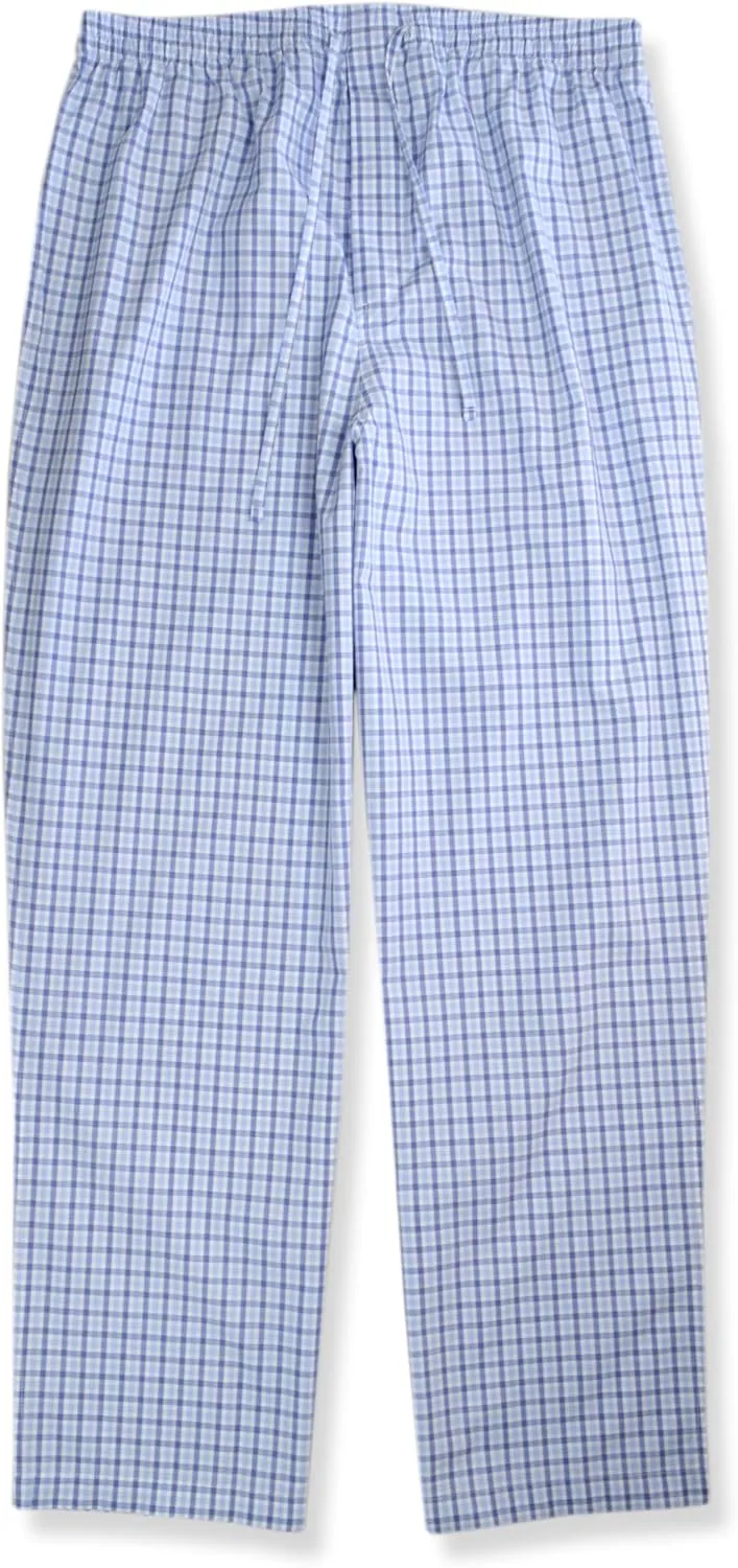 Brooks Brothers Mens Cotton Two Piece Pajama Shirt and Pants Lounge Set,