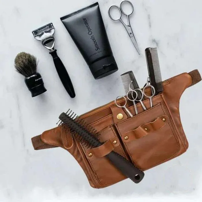 Brown Leather Hairstylist Tool Belt