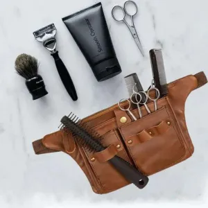 Brown Leather Hairstylist Tool Belt
