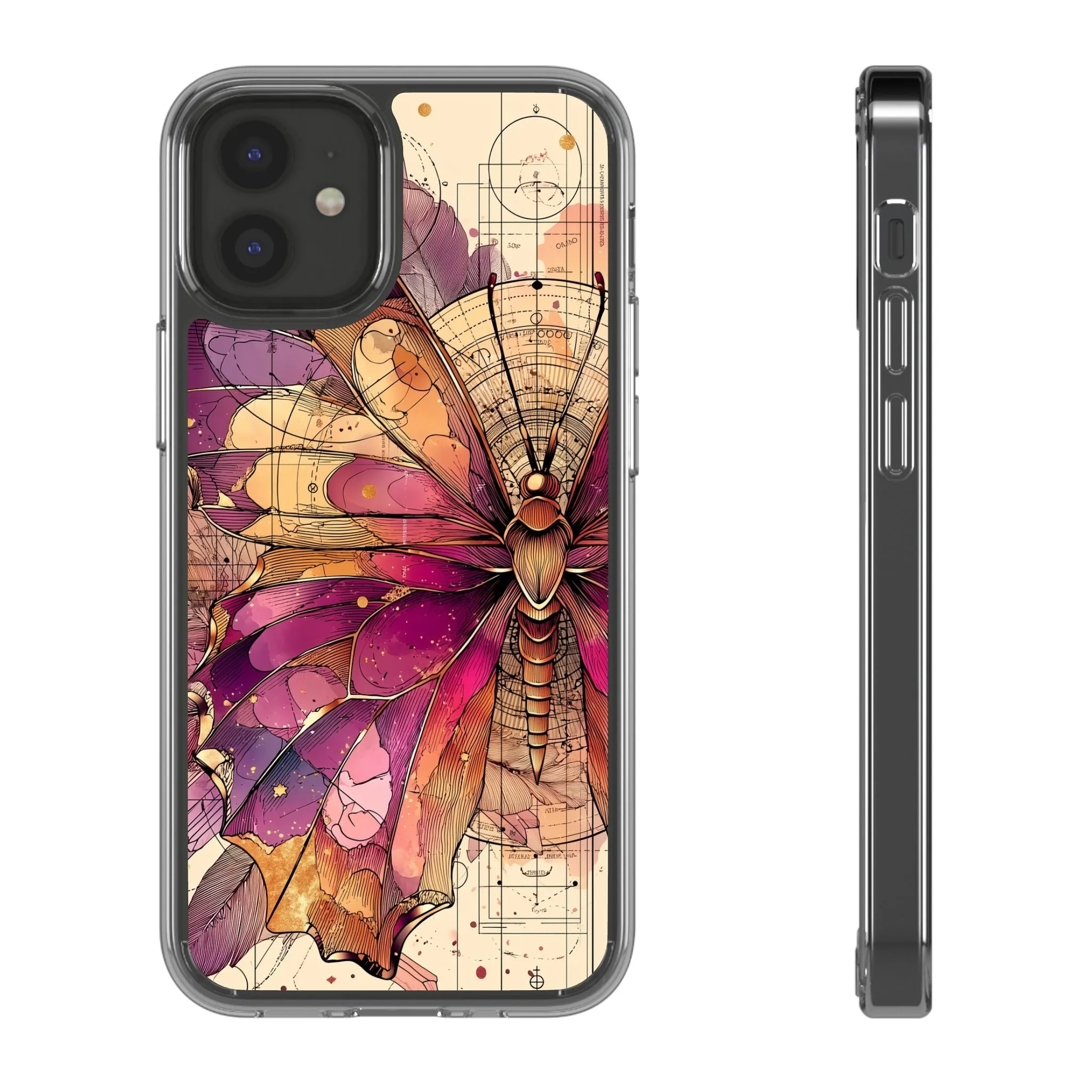 Butterfly Floral Clear iPhone Case