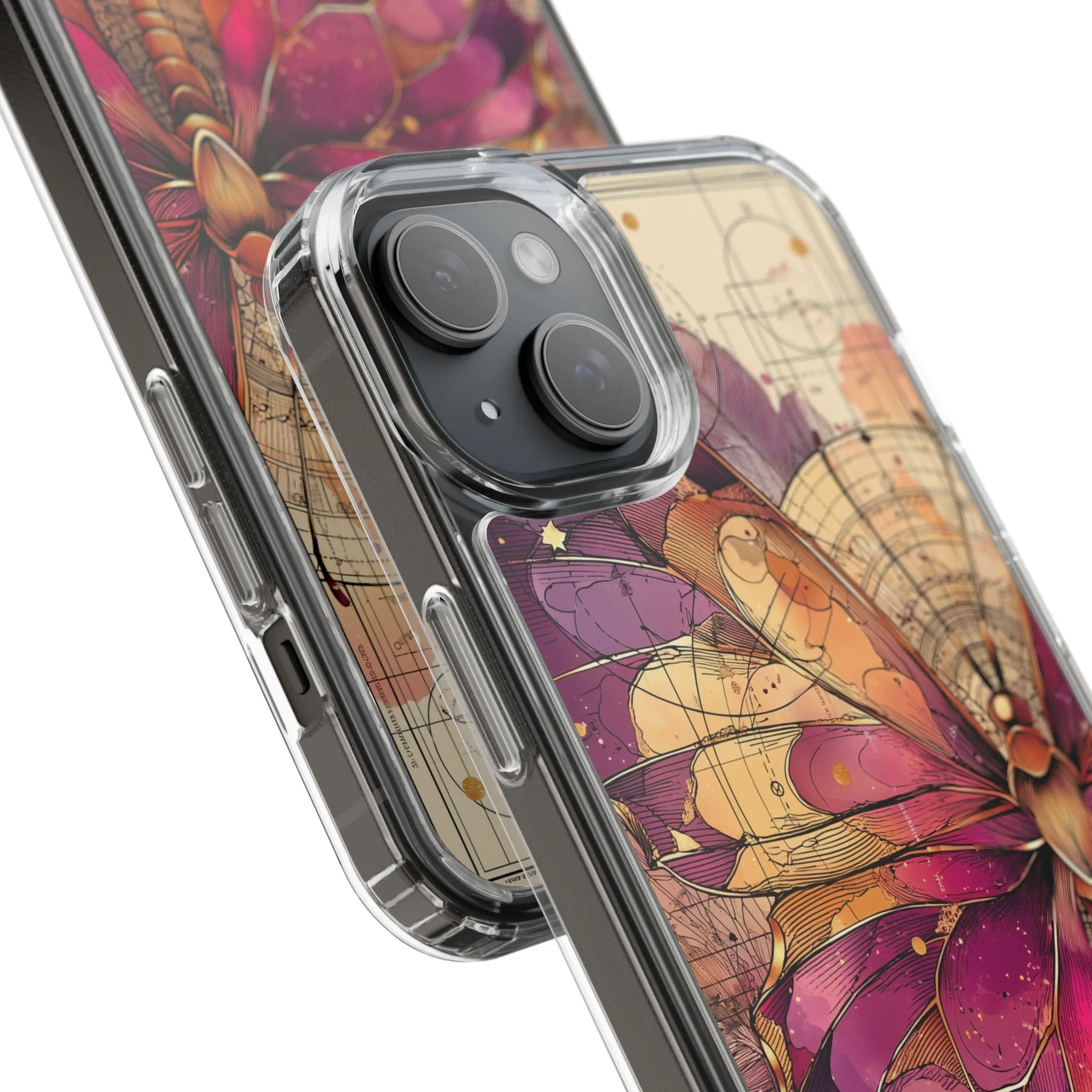 Butterfly Floral Clear iPhone Case