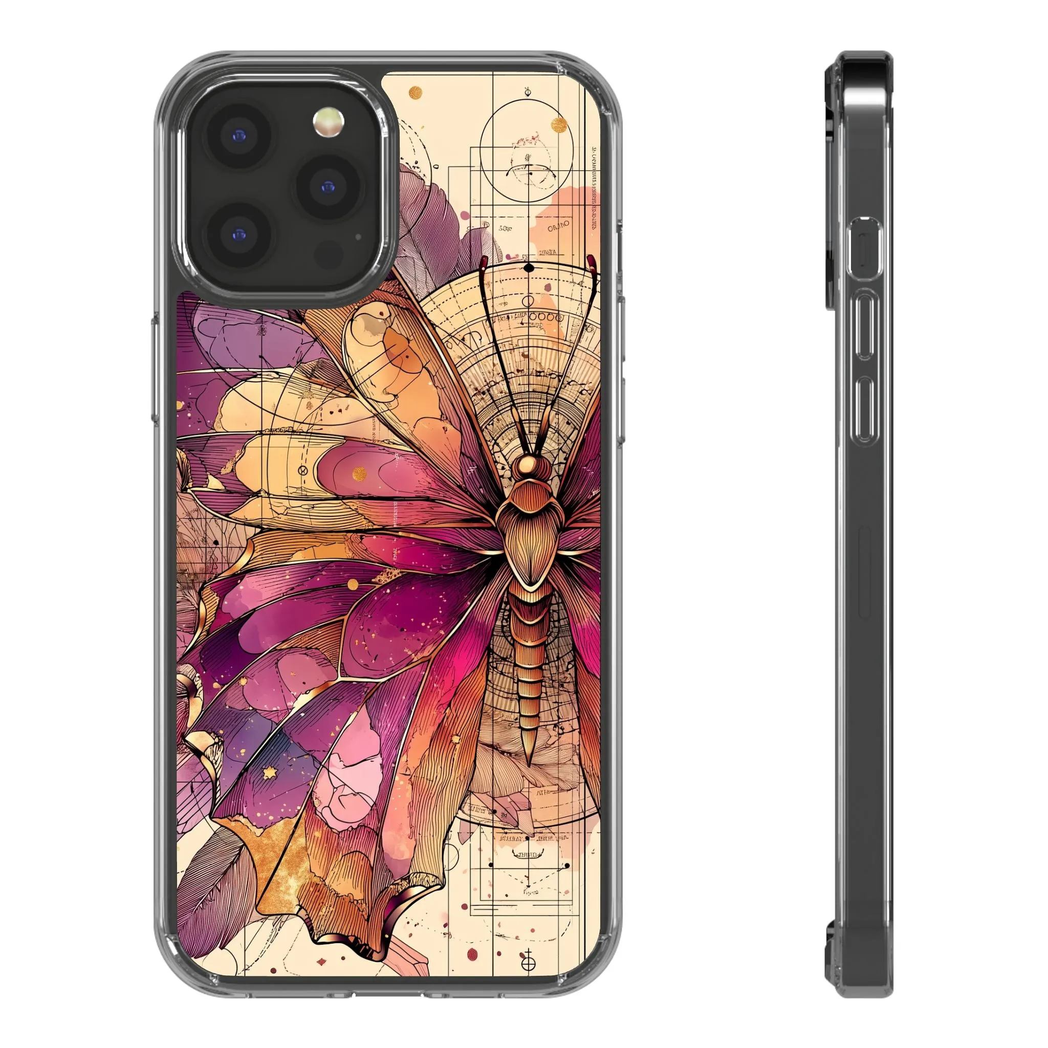 Butterfly Floral Clear iPhone Case