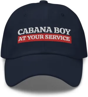 Cabana Boy Hat - at Your Service, Pool Boy Gift, My Cabana Boy, Outdoors Beach, Dad Hat Baseball Cap Mens