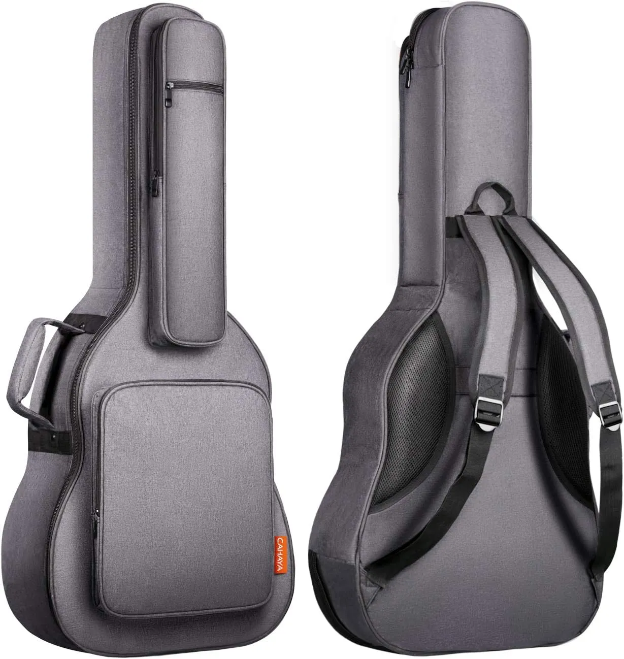 CAHAYA Guitar Bag Acoustic Reinforced 0.7 In Thick Sponge Soft Padded Guitar Case with 5 Pockets,Neck Cradle,Back Hanger Loop for 39 40 41 In Acoustic Classical Guitars CY0176