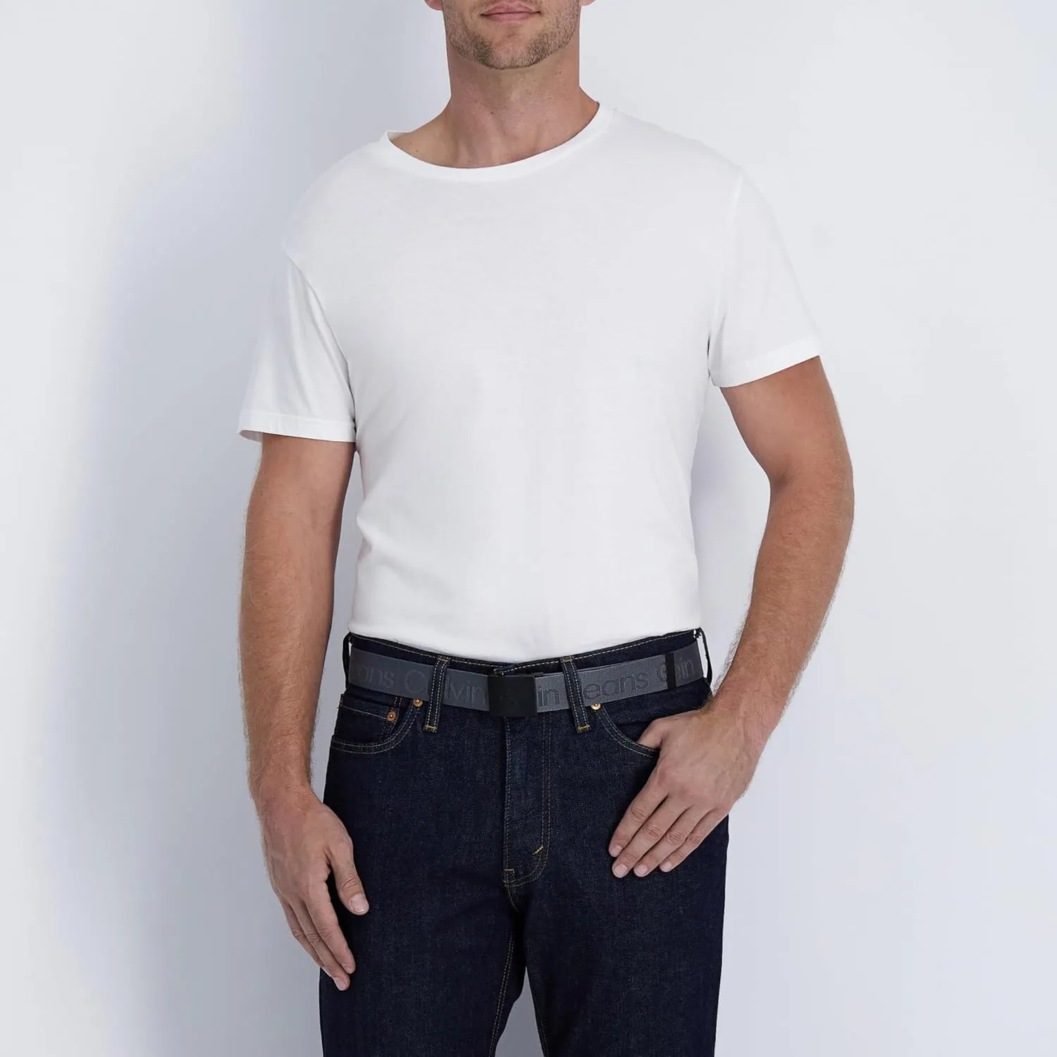 Calvin Klein Men's 38mm Web Belt with Logo