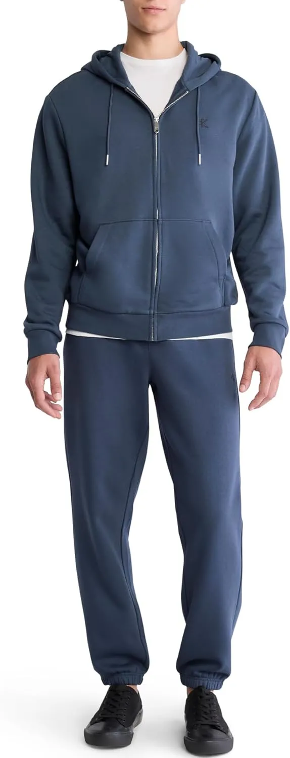 Calvin Klein Men's Relaxed Fit Archive Logo Fleece Full Zip Hoodie