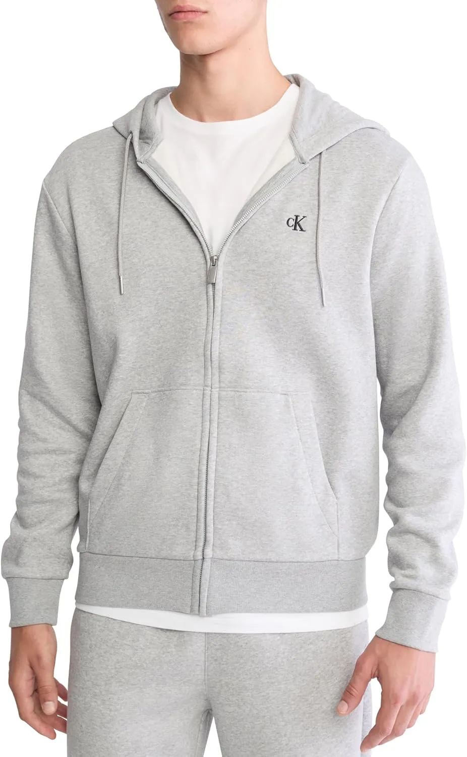 Calvin Klein Men's Relaxed Fit Archive Logo Fleece Full Zip Hoodie