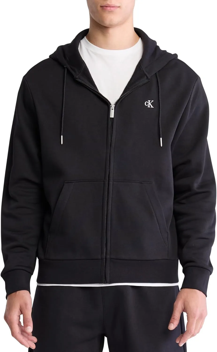 Calvin Klein Men's Relaxed Fit Archive Logo Fleece Full Zip Hoodie