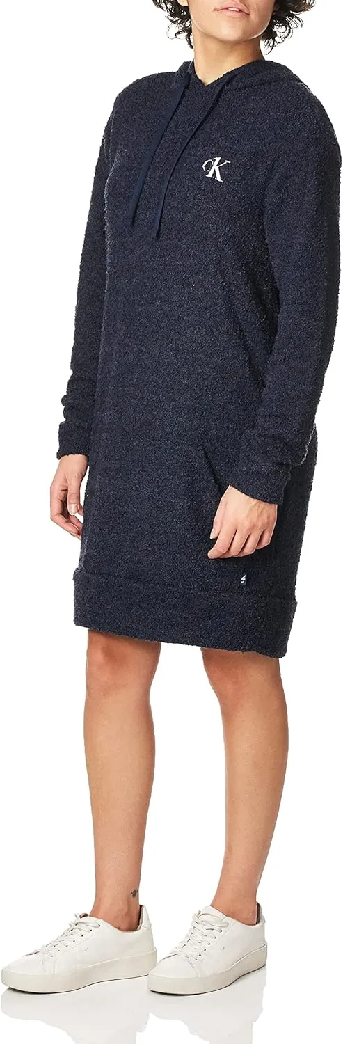 Calvin Klein Women's Ck One Plush Lounge Long Sleeve Hoodie