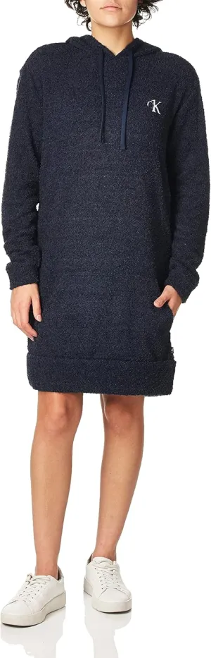 Calvin Klein Women's Ck One Plush Lounge Long Sleeve Hoodie