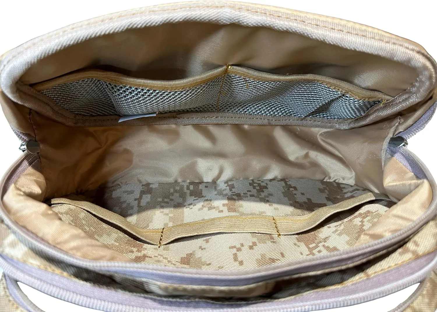 Camo Travel Toiletry Bag - 1000D Polyester Organizer Bag - Multiple Storage Compartments, Front & Back Molle Webbings - Rectangular Shape Upgraded Design - Ideal for Travel, Camping & Tools Storage