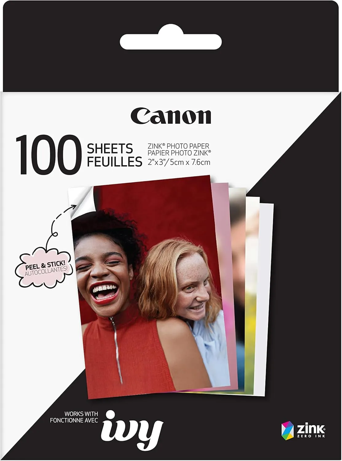 Canon IVY ZINK 2" x 3" Photo Sticker Paper 100 sheets Pack