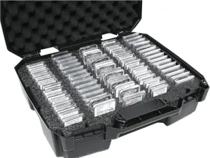 Case Club 75-130 Graded Coin Slab Holder - Slotted Foam Separates Slabs - Fits PCGS, NGC & More - Hard Shell Plastic Case for Storage, Transport